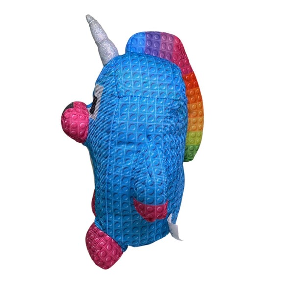 Nanco Plush Unicorn Plush Building Blocks Pattern Stuffed Animal 10” - Picture 3 of 11